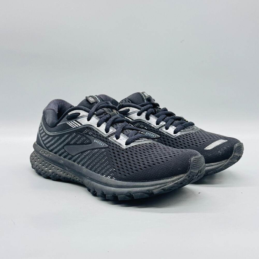 Brooks Shoes Womens 7 Black Mesh Ghost Road Running Athletic Sneakers Comfort
